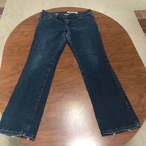 COPY -DKNY Designer Denim Blue Jeans Boot Cut Size 14R - Picture 1 of 7